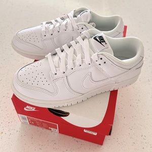 All White Nike Dunk Lows